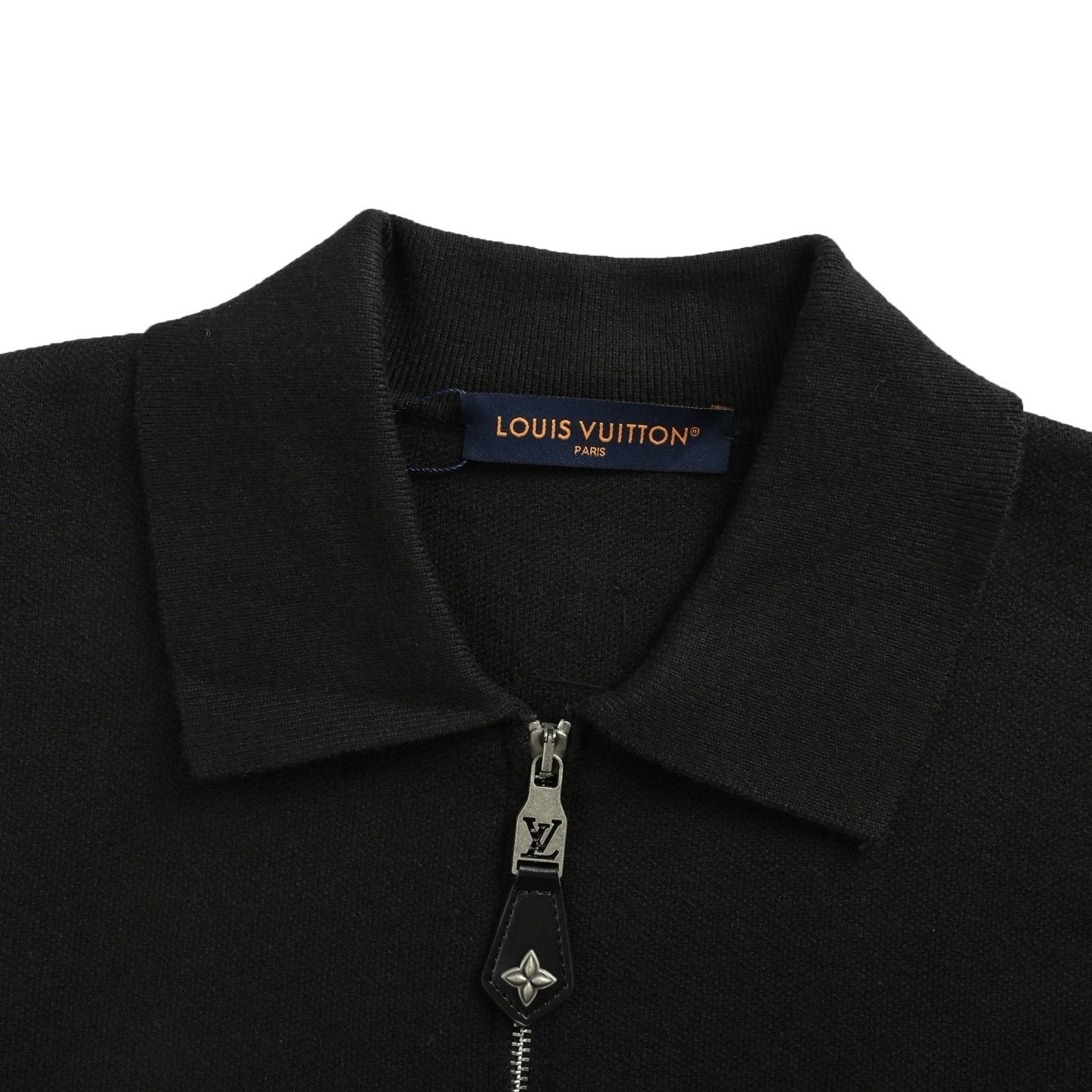 Louis Vuitton Knit Blouson With Leather Details In Black