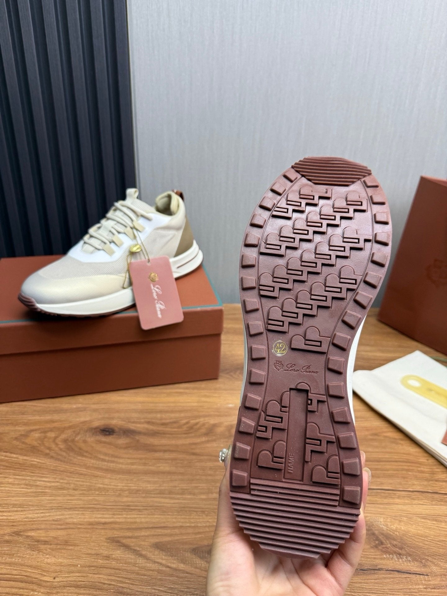 Loro Piana Weekend Walk Technical Mesh Beige
