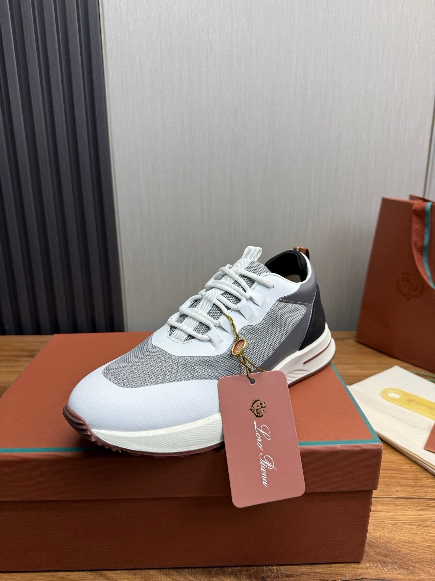 Loro Piana Weekend Walk Technical Mesh White/Grey