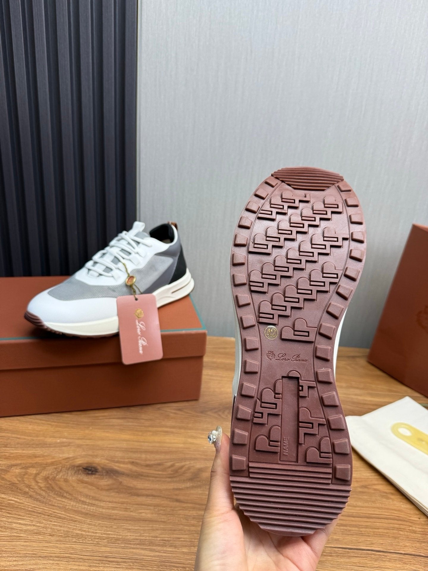 Loro Piana Weekend Walk Technical Mesh White/Grey