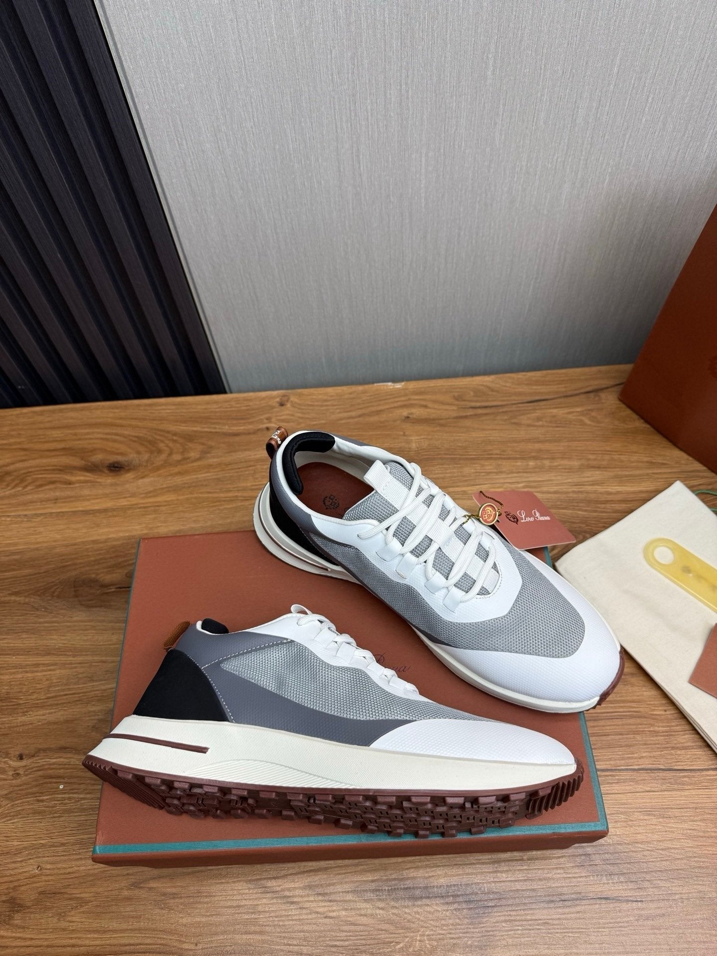 Loro Piana Weekend Walk Technical Mesh White/Grey