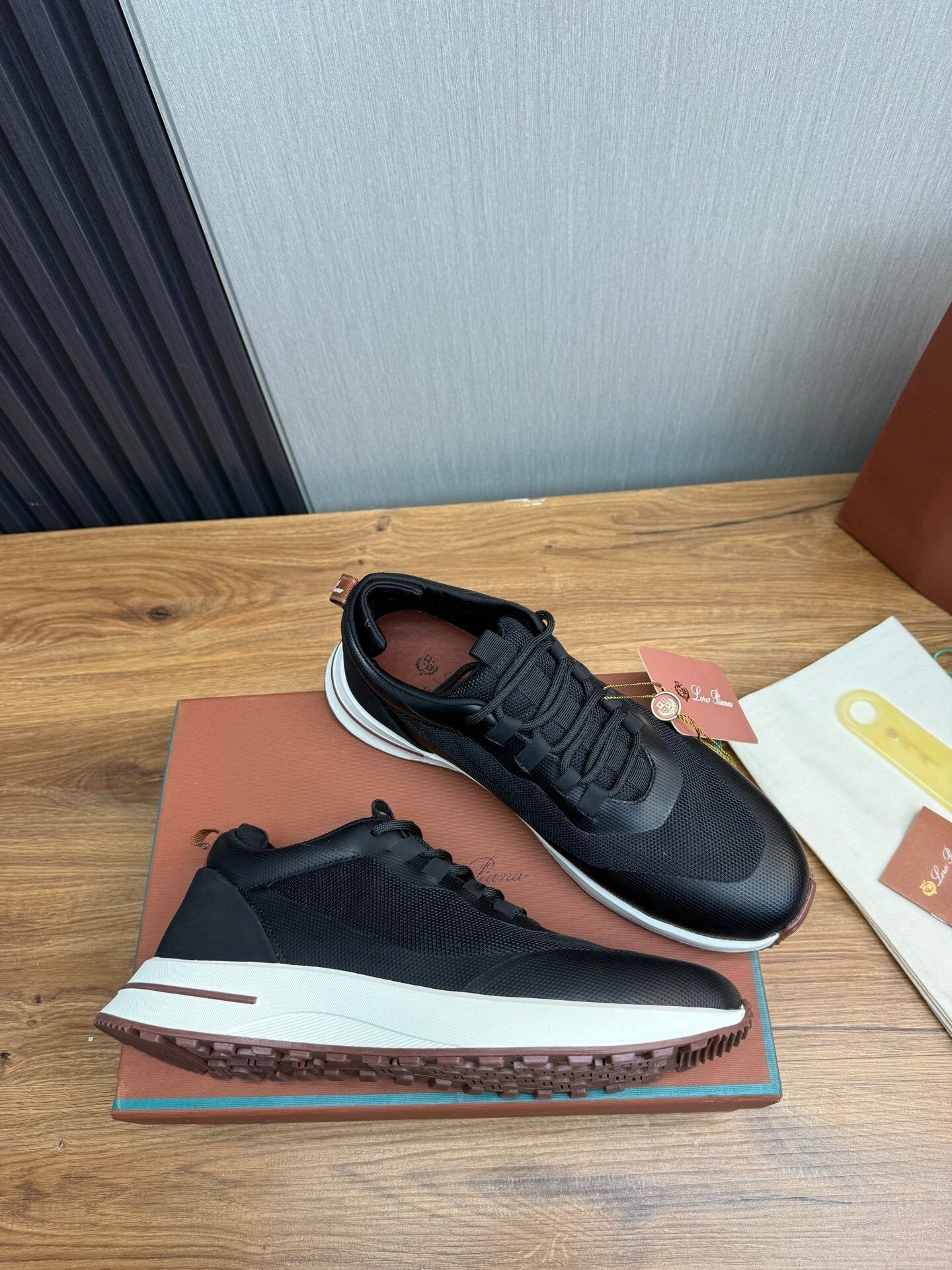 Loro Piana Weekend Walk Technical Mesh Black