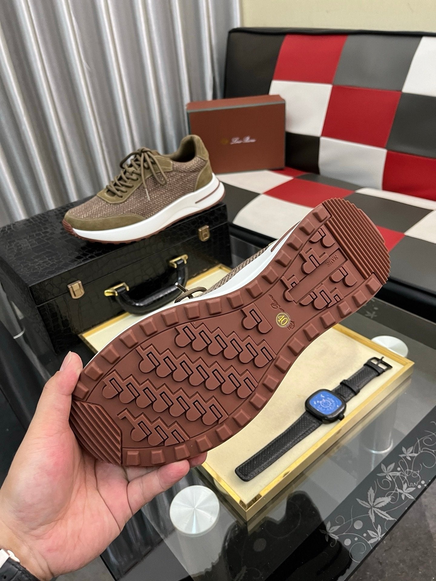 Loro Piana Weekend Walk Pecora Nera Green