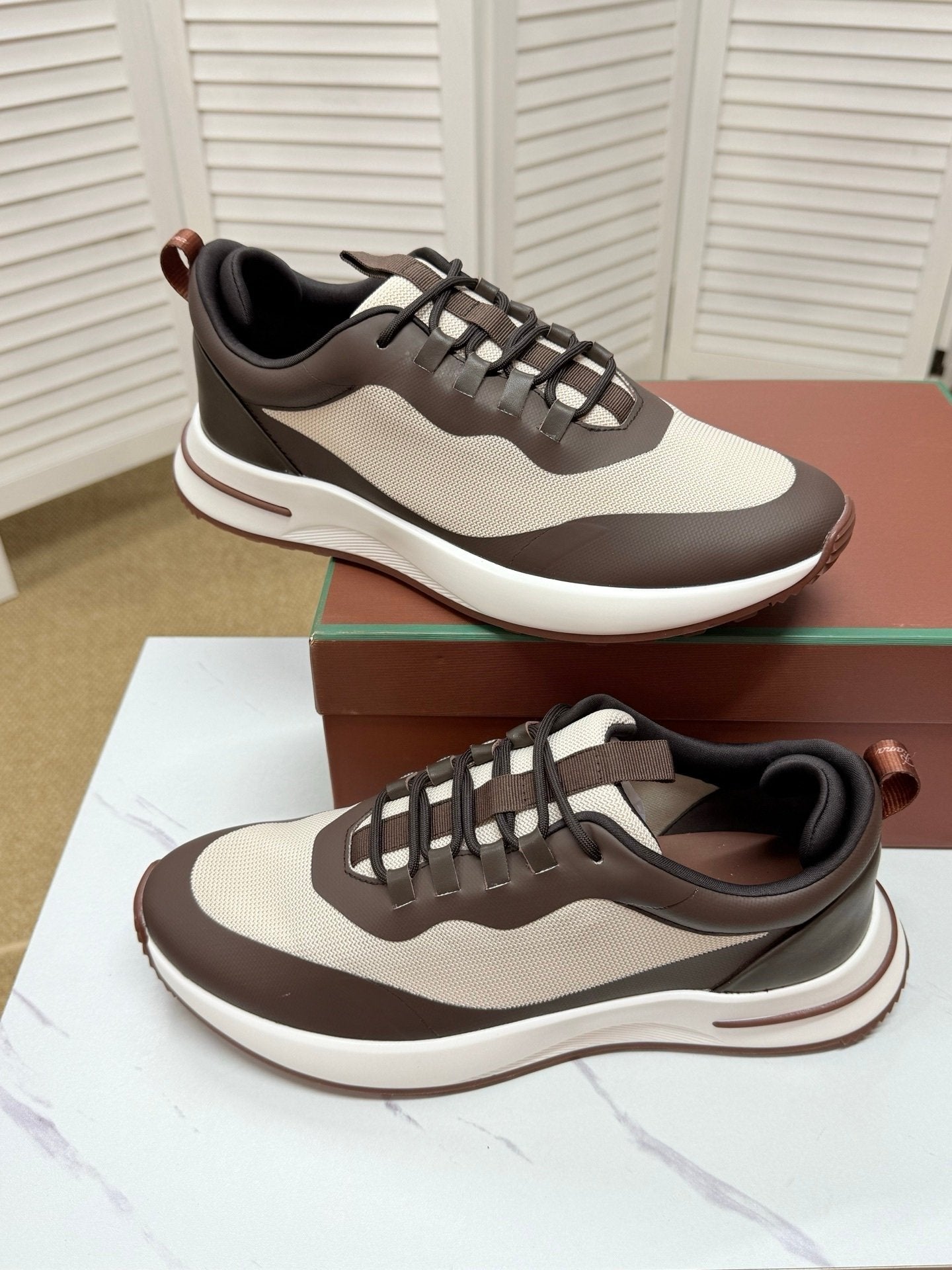 Loro Piana Weekend Walk Technical Mesh Brown/Beige