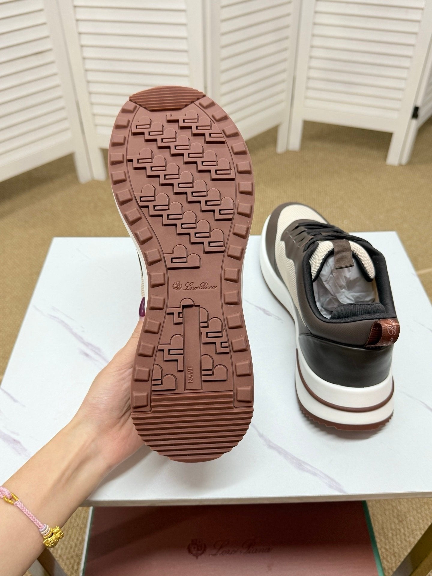 Loro Piana Weekend Walk Technical Mesh Brown/Beige