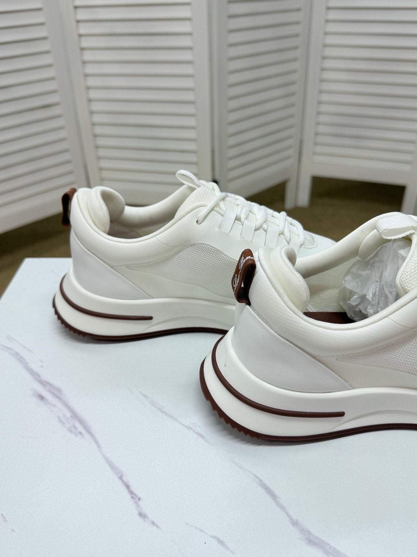 Loro Piana Weekend Walk Technical Mesh White