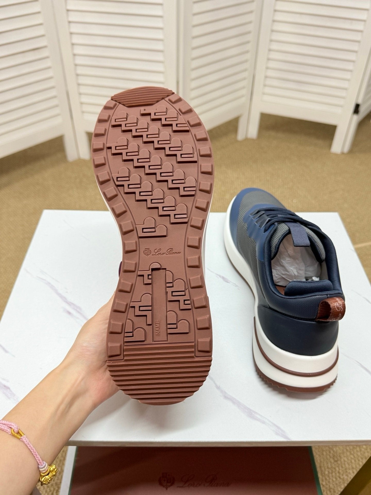 Loro Piana Weekend Walk Technical Mesh Navy