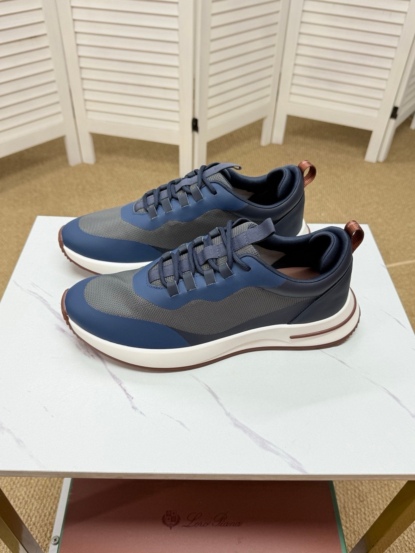 Loro Piana Weekend Walk Technical Mesh Navy