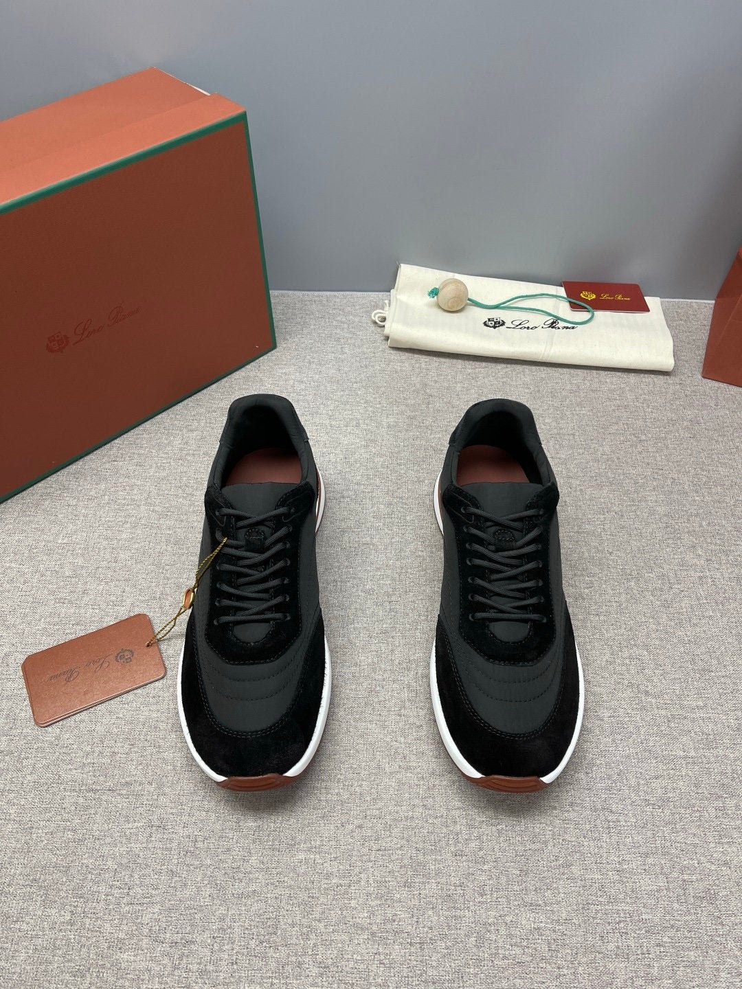 Loro Piana Weekend Walk Suede Black