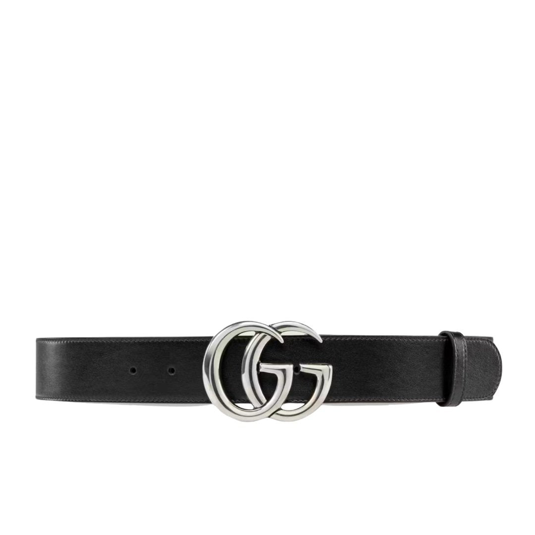 Gucci GG Marmont Leather Belt In Black