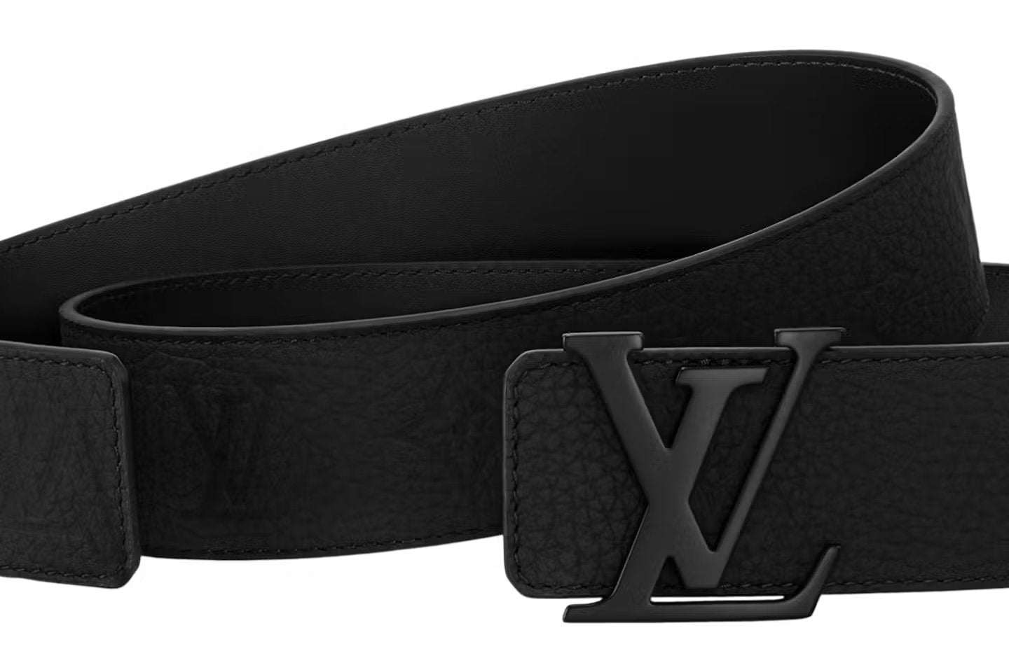 Louis Vuitton LV Intiales Black Leather Belt