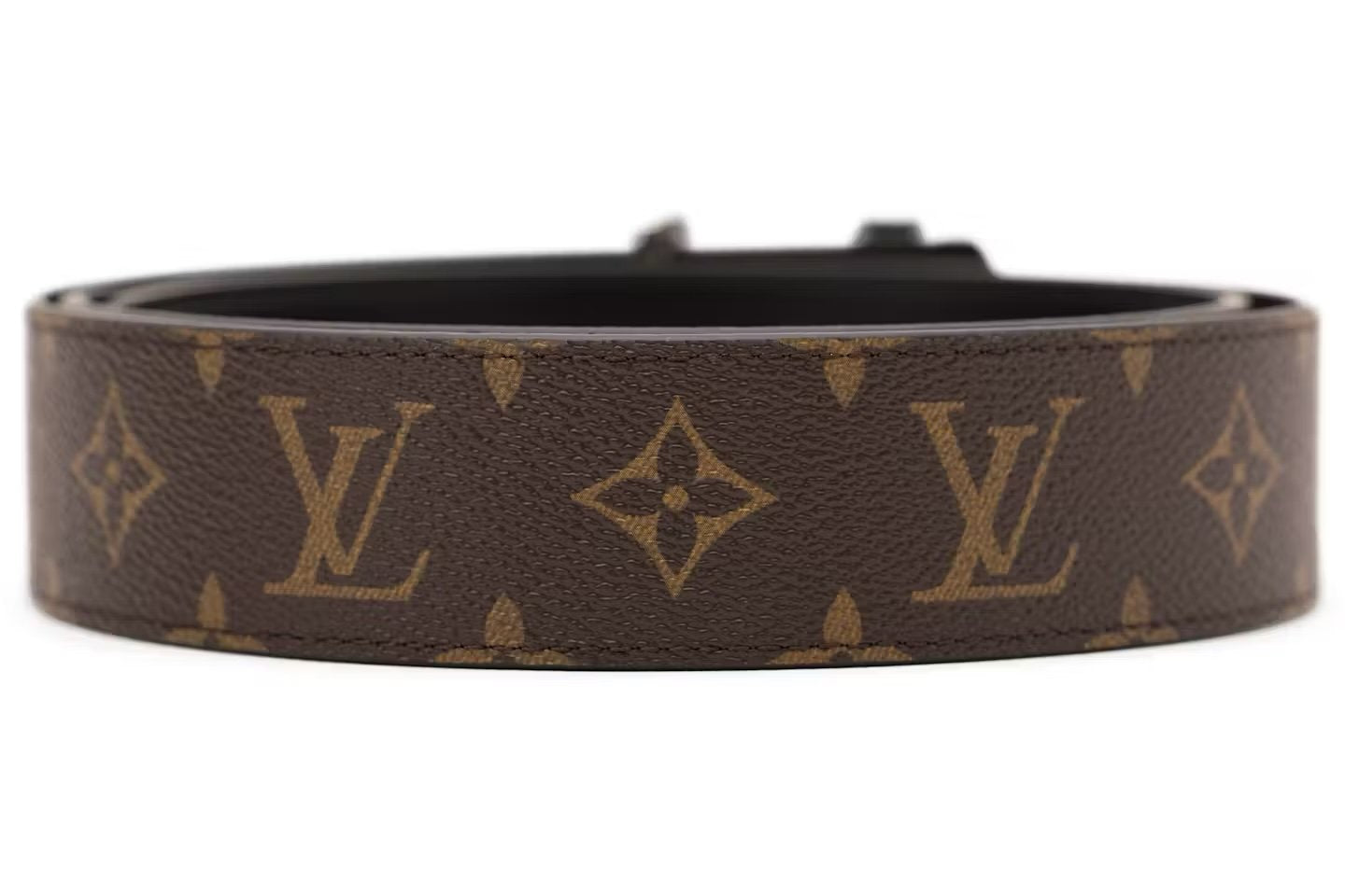 Louis Vuitton LV Initiales Silver Buckle Belt Monogram 40mm Brown/Black