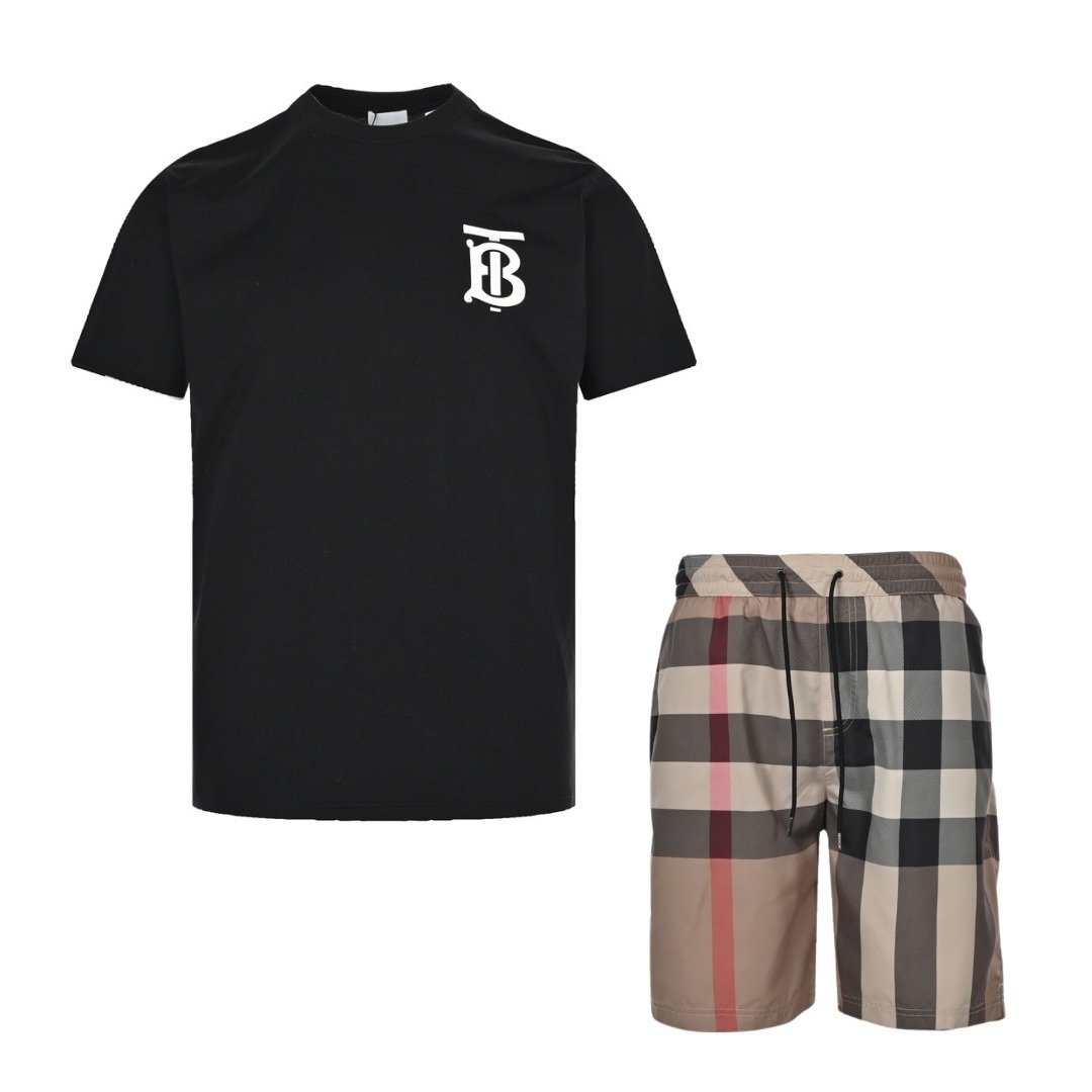 Burberry 2-Piece Summer Set  Black Beige